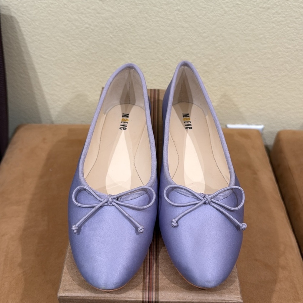 Maeve Purple Ballet Flats with Bow Detail